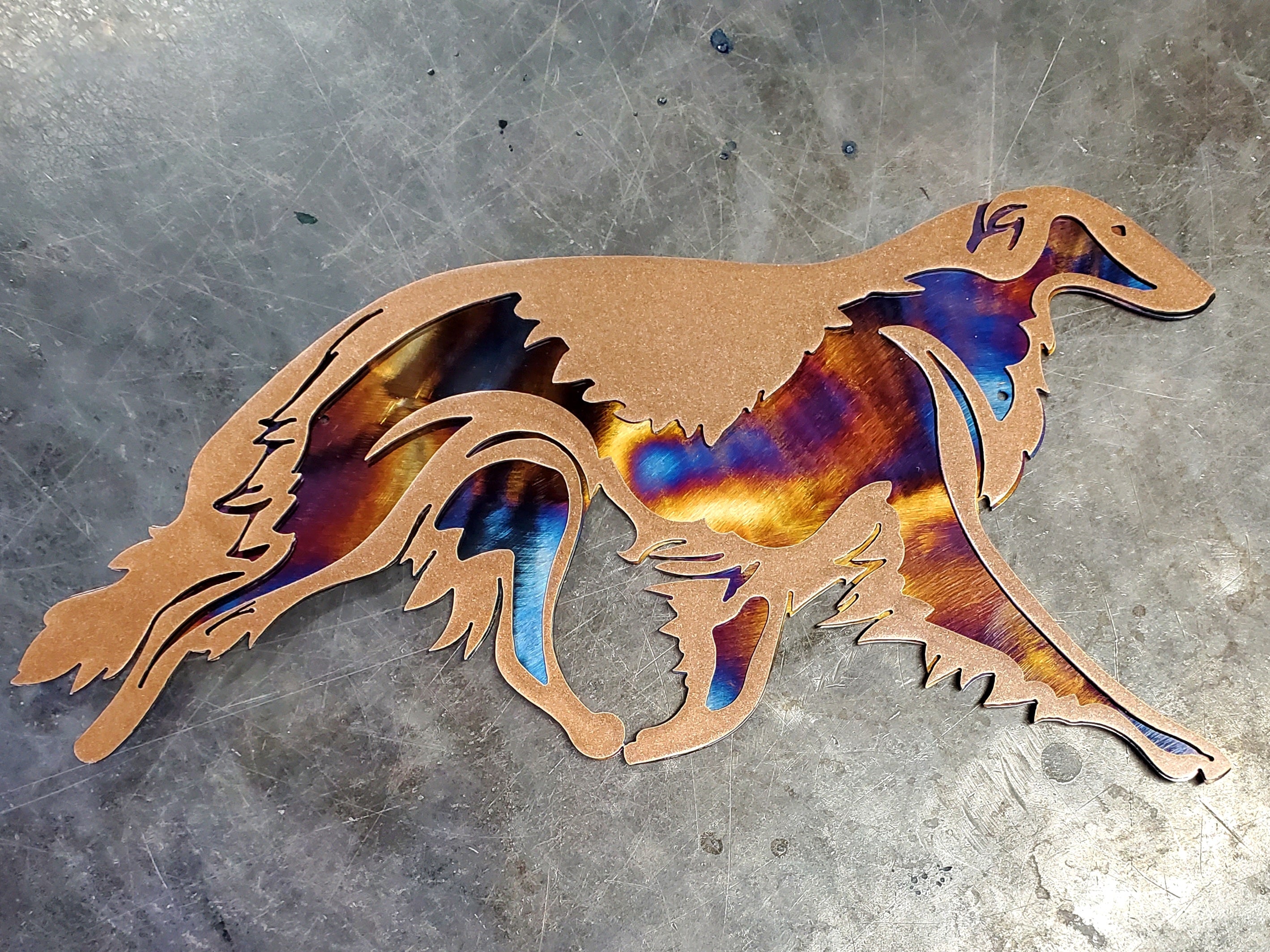 Borzoi #2 Metal Art