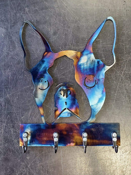 Boston Terrier Key & Leash Hanger