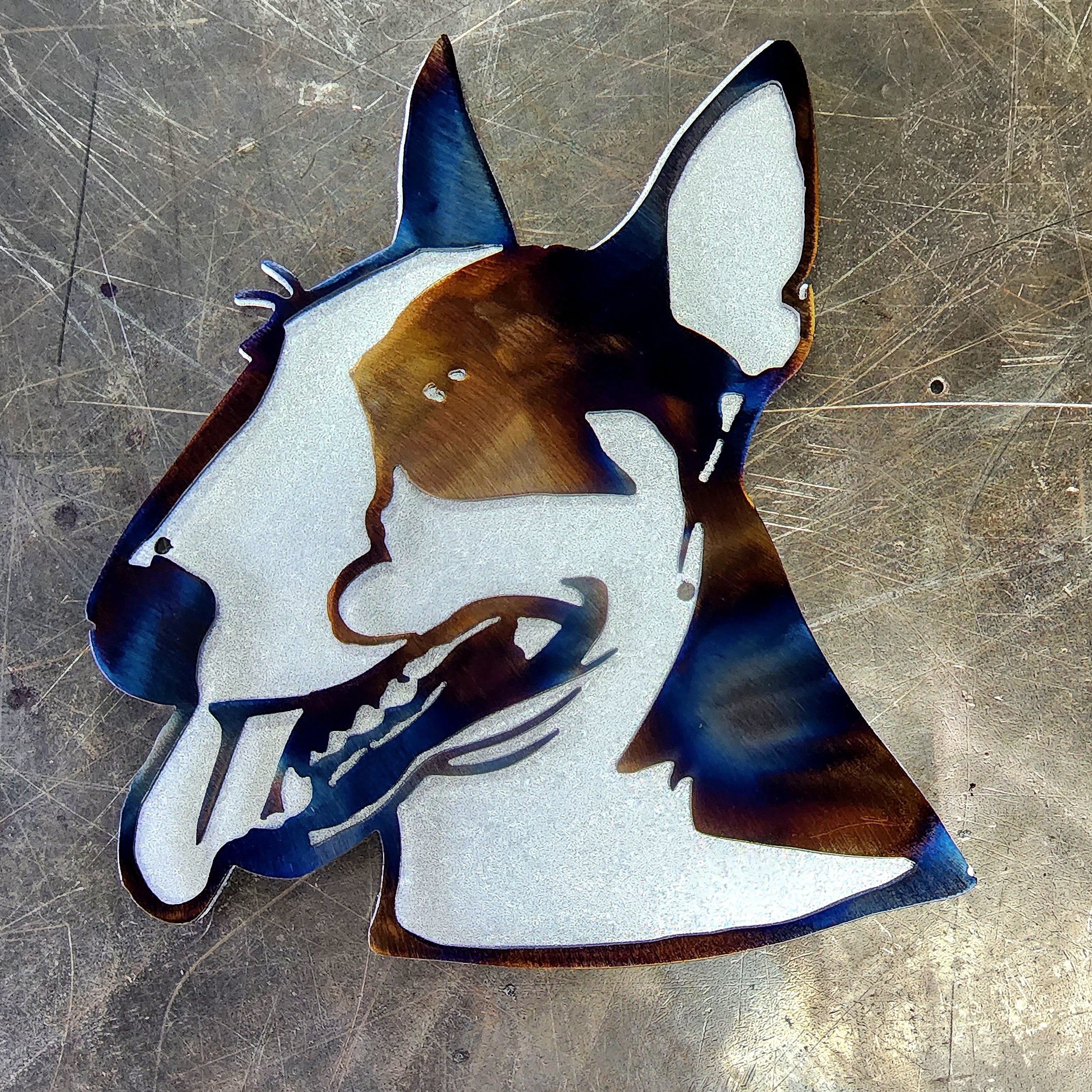 Bull Terrier Metal Art