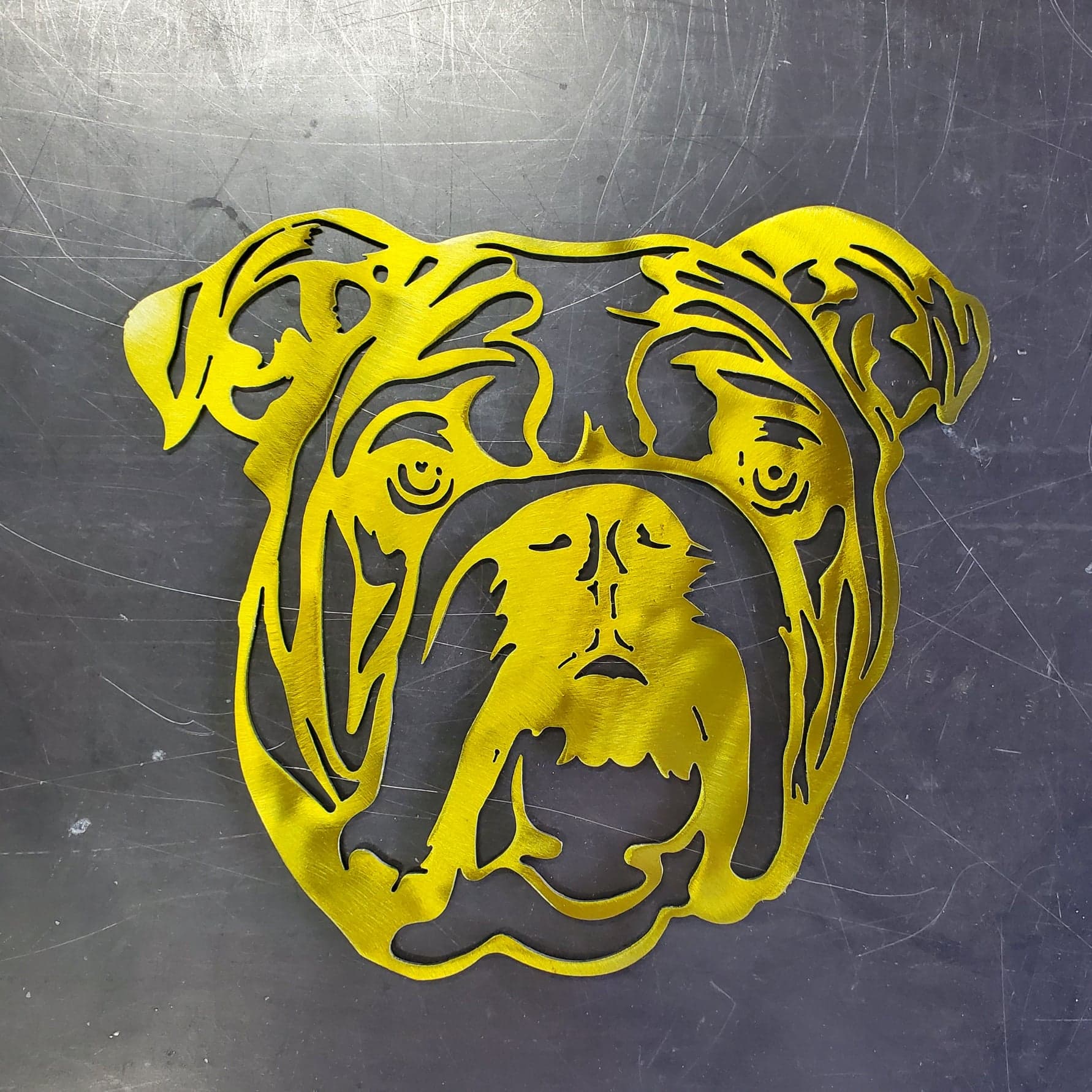 Bulldog #2 Metal Art
