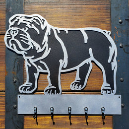 Bulldog Key & Leash Hanger