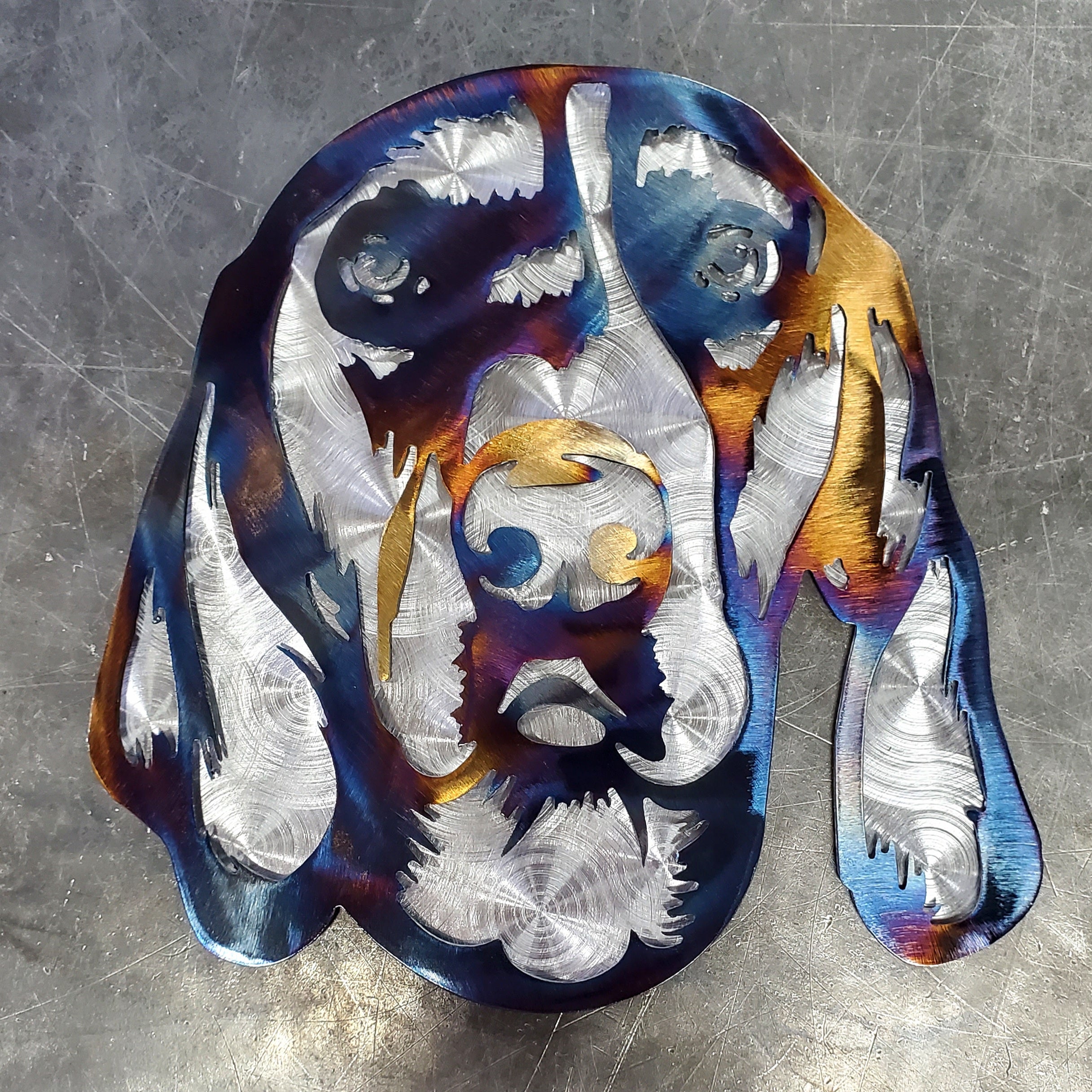 Coonhound Metal Art