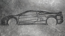 Corvette C8 Metal Wall Art