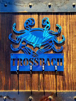 Blue Crab Key & Leash Hanger