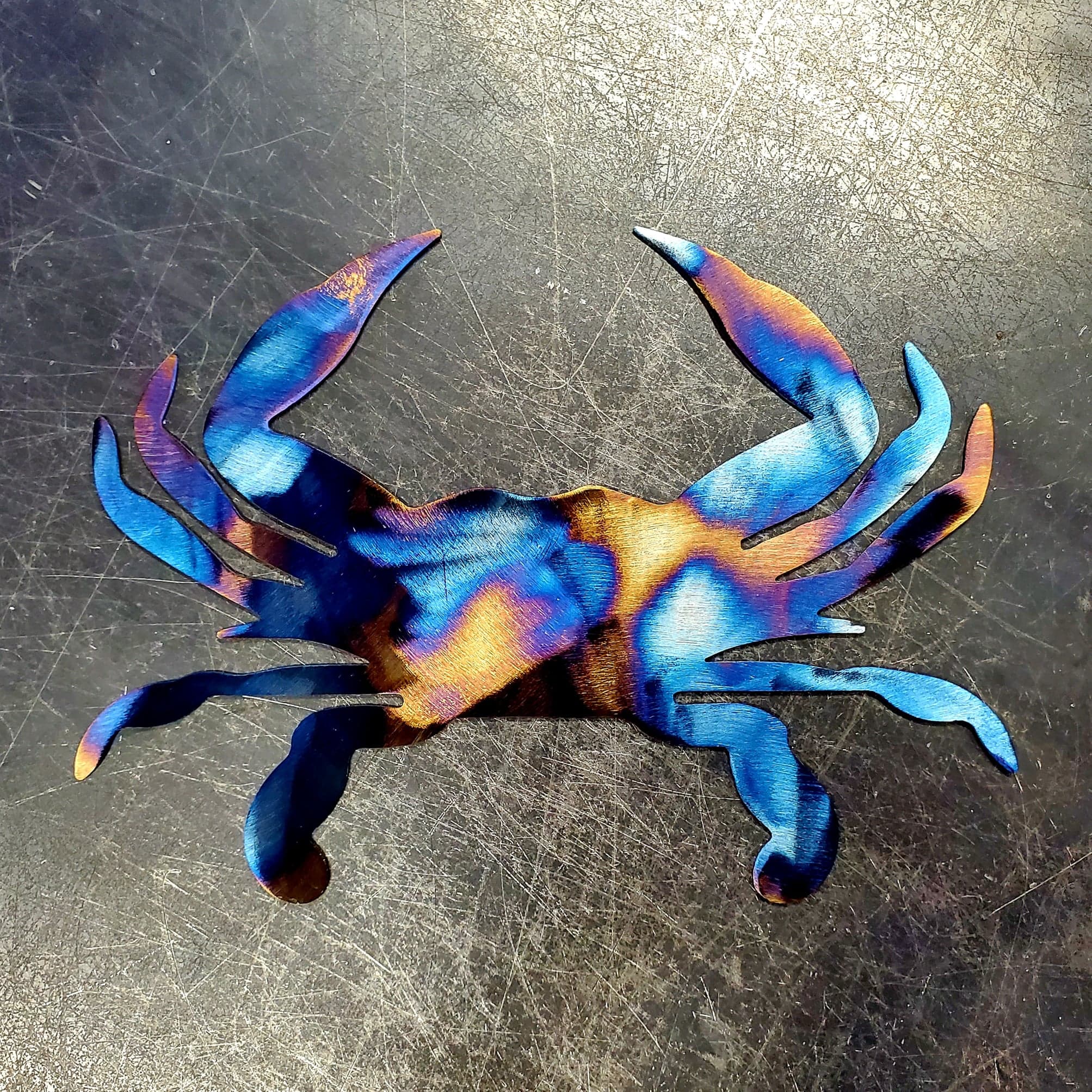 Blue Crab Metal Art Home Decor Wall Decor Fabrication Welding Welder Annapolis Maryland Baltimore Custom Personalized Gift