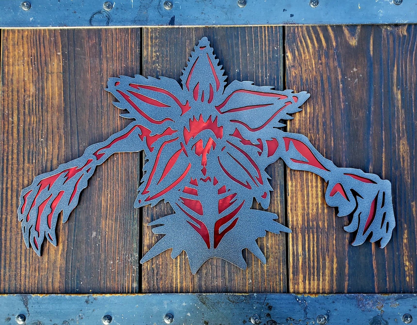 Demogorgon Stranger Things Netflix Metal Art Home Decor Wall Decor Fabrication Welding Welder Annapolis Maryland Custom Personalized Gift