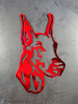 Doberman Pinscher Metal Wall Art