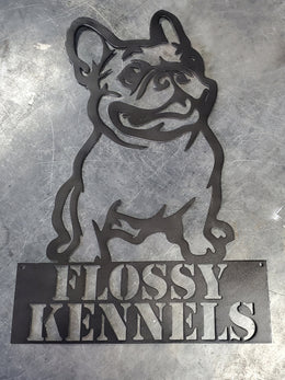 French Bulldog Metal Wall Art