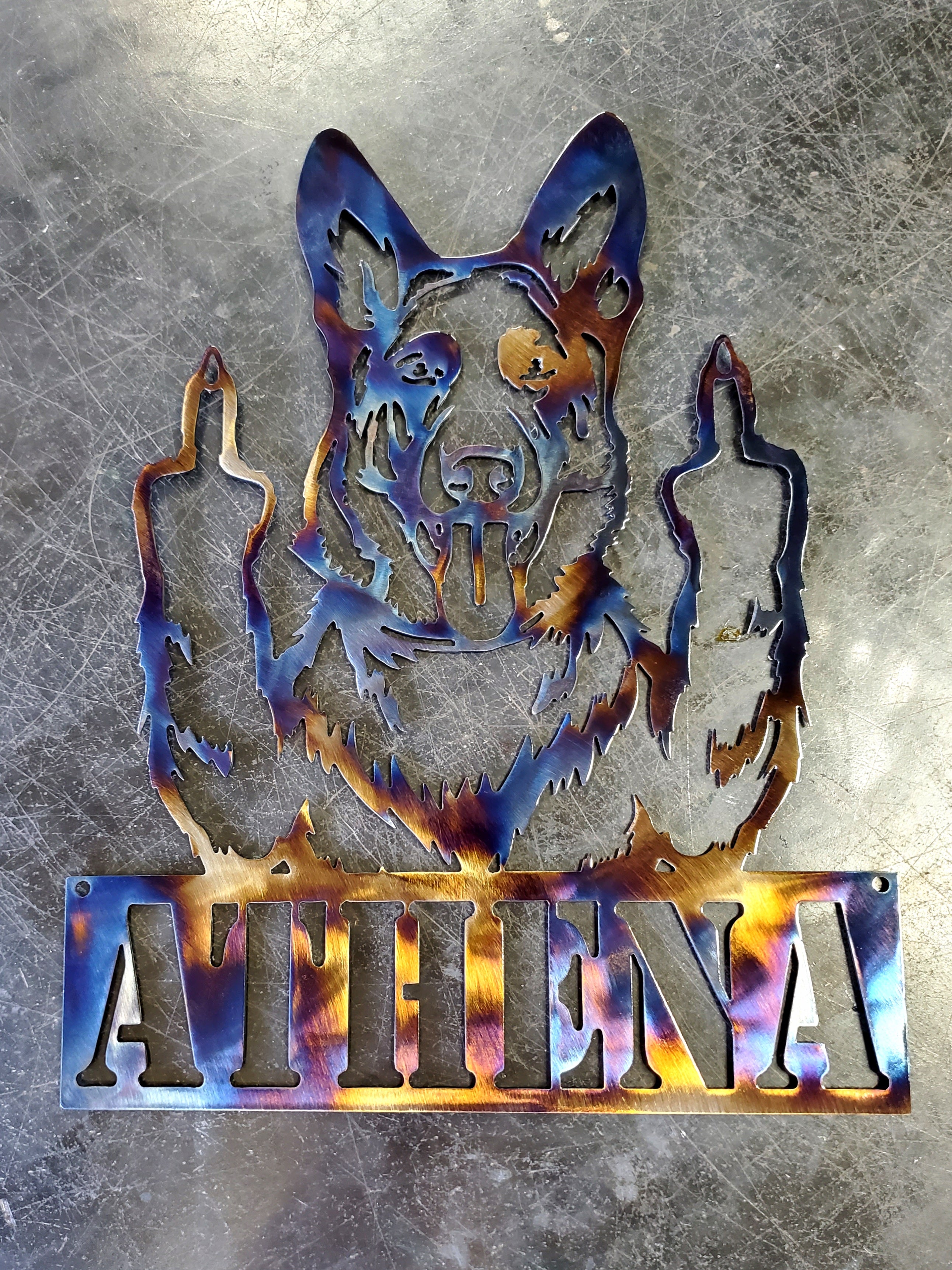 German Shepherd #3 Metal Art