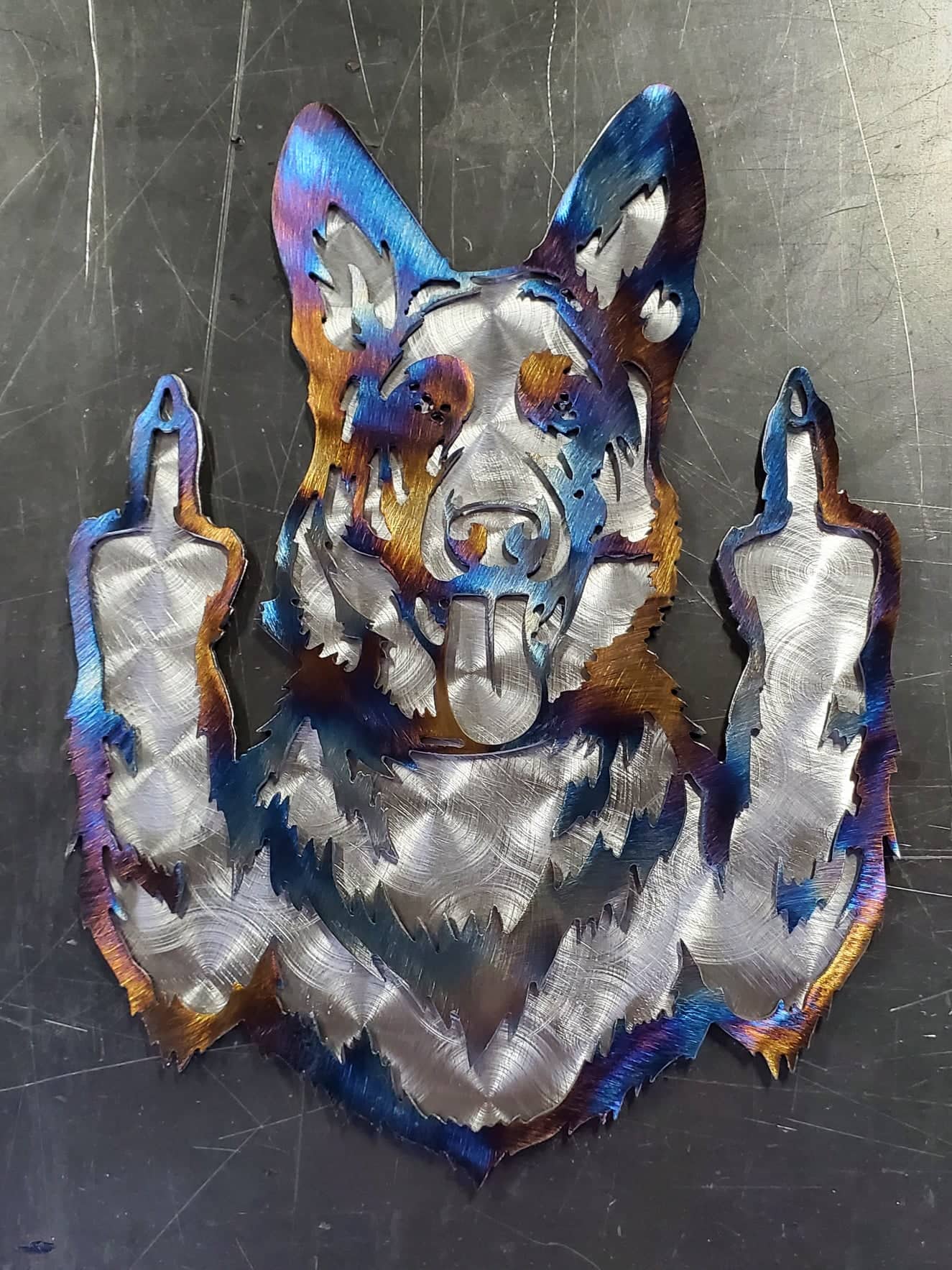German Shepherd #3 Metal Art