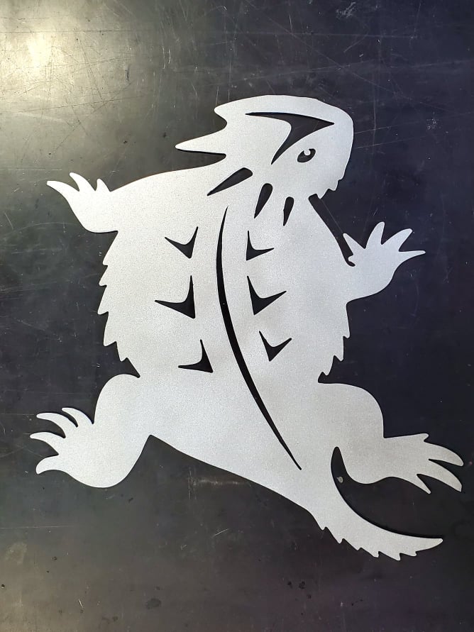 Horned Lizard Metal Art