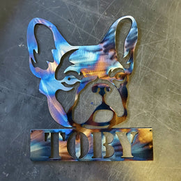 French Bulldog Metal Wall Art
