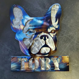 French Bulldog Metal Wall Art