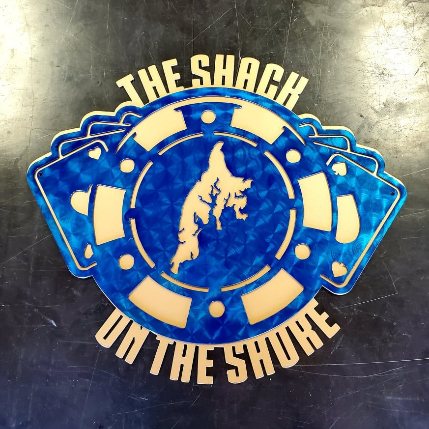 Blue Candy & Gold Metallic