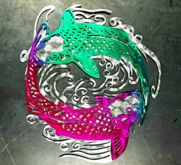Koi Pond Fish Garden Metal Art Home Decor Wall Decor Fabrication Welding Welder Annapolis Maryland Custom Personalized Gift