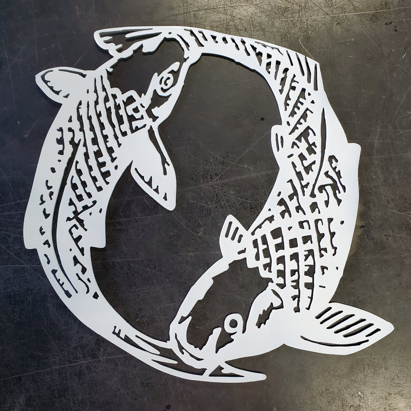Koi Fish Metal Art