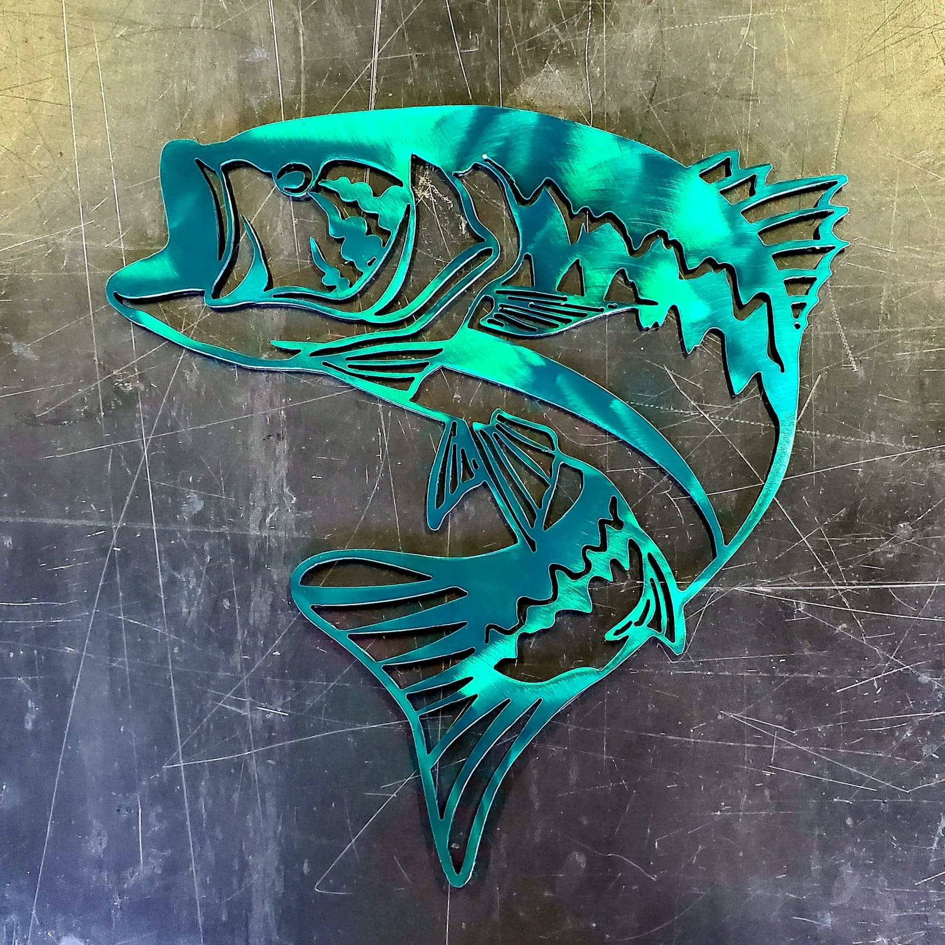 Largemouth Bass Metal Art