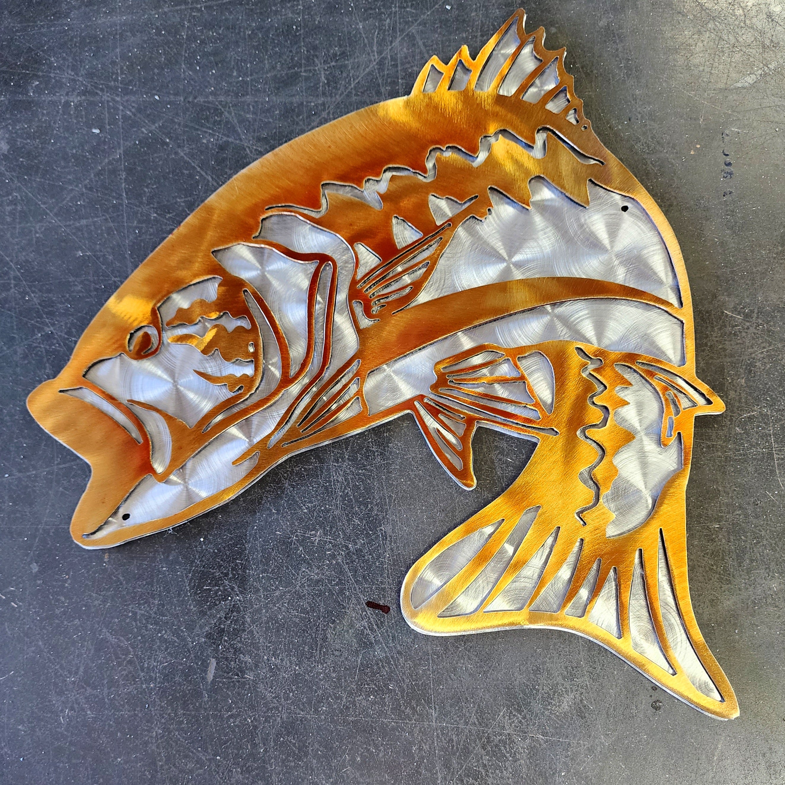 Largemouth Bass Metal Art