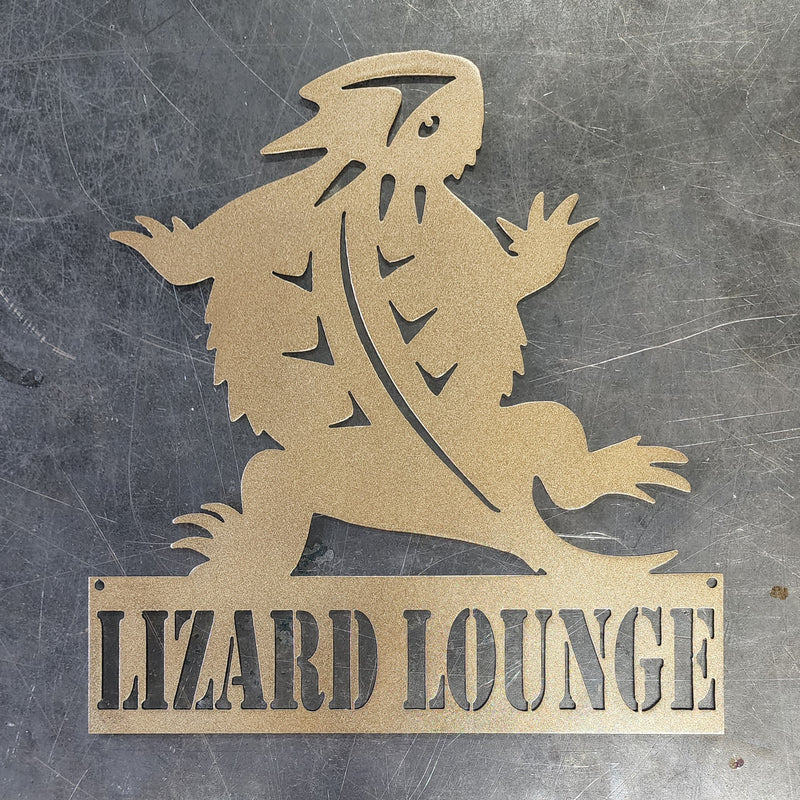 Horned Lizard Metal Art