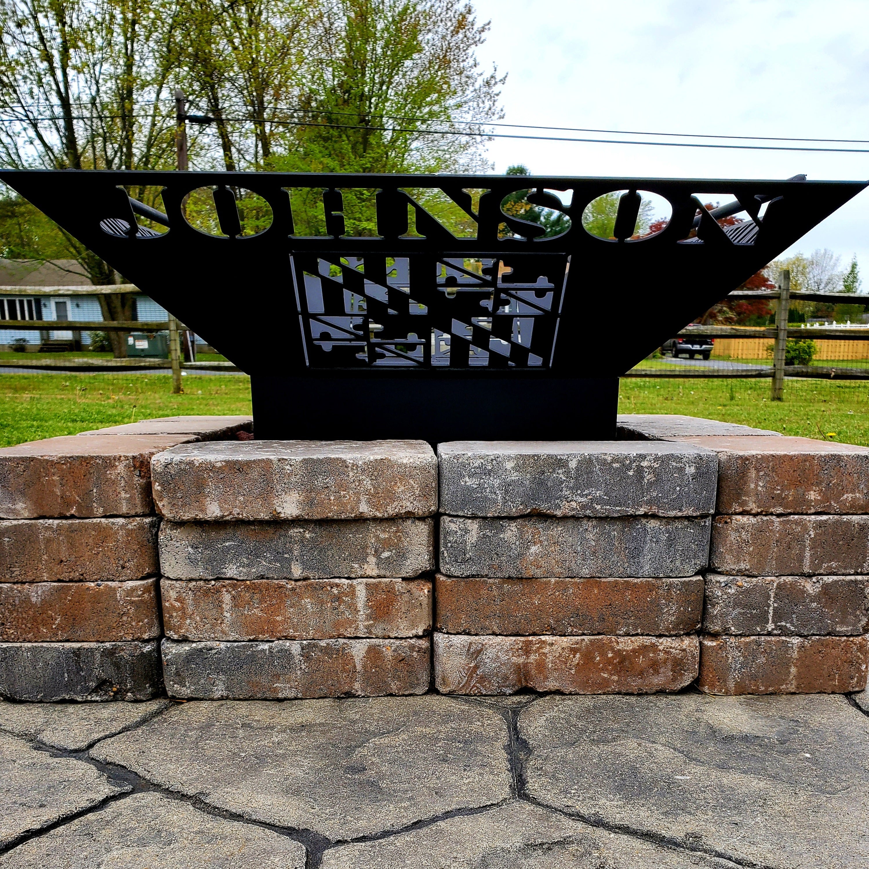 Maryland Flag-Fire Pit Side Design