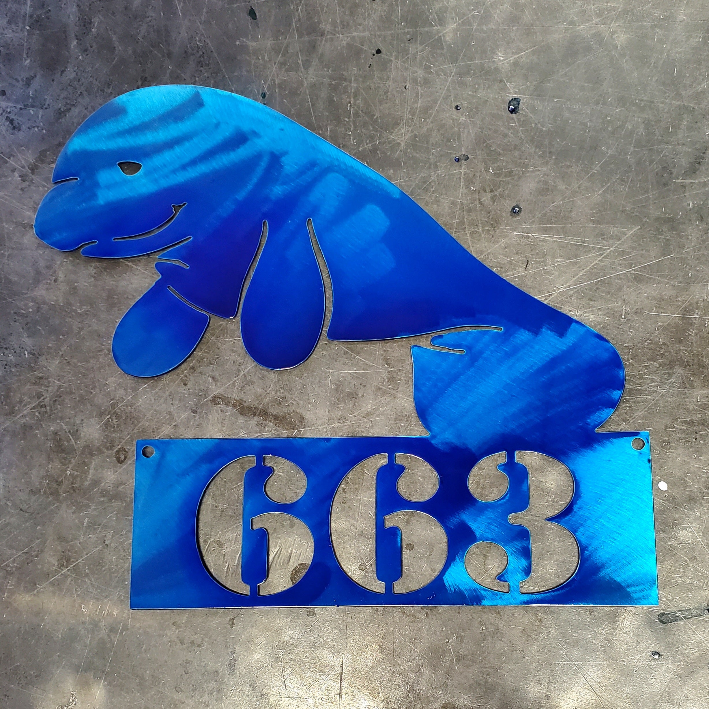 Manatee #1 Metal Art