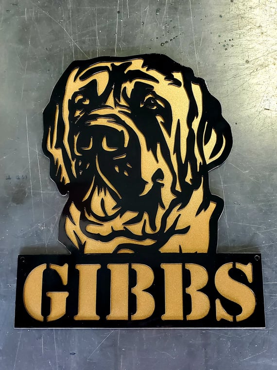 Mastiff #3 Metal Art