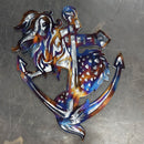 Mermaid & Anchor Metal Art