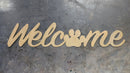 Pawprint Welcome Sign Metal Art