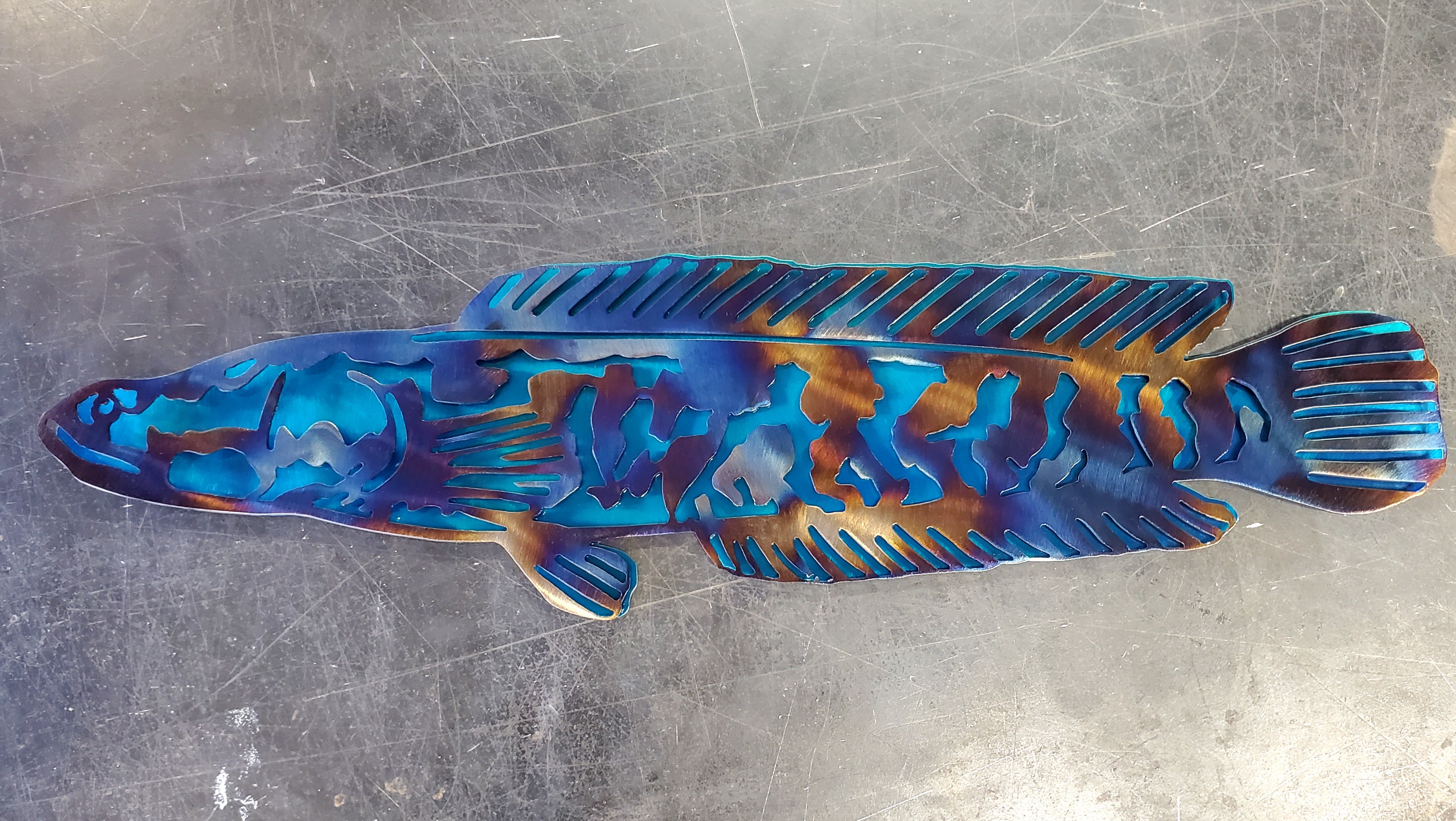 Northern Snakehead #2 Metal Art