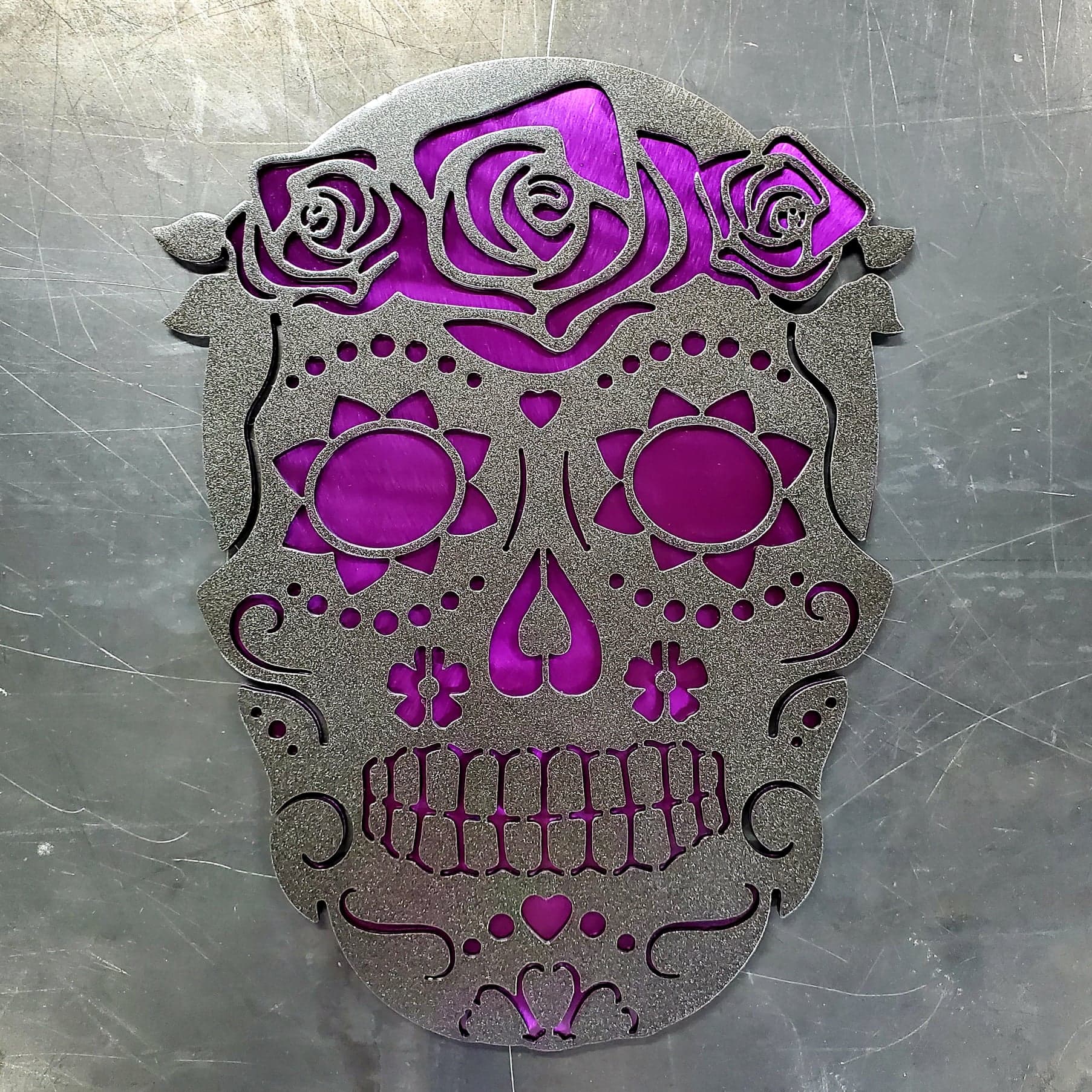 Sugar Skull Halloween Metal Art Home Decor Wall Decor Fabrication Welding Welder Annapolis Maryland Custom Personalized Gift