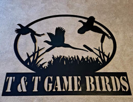 Pheasants Metal Wall Art