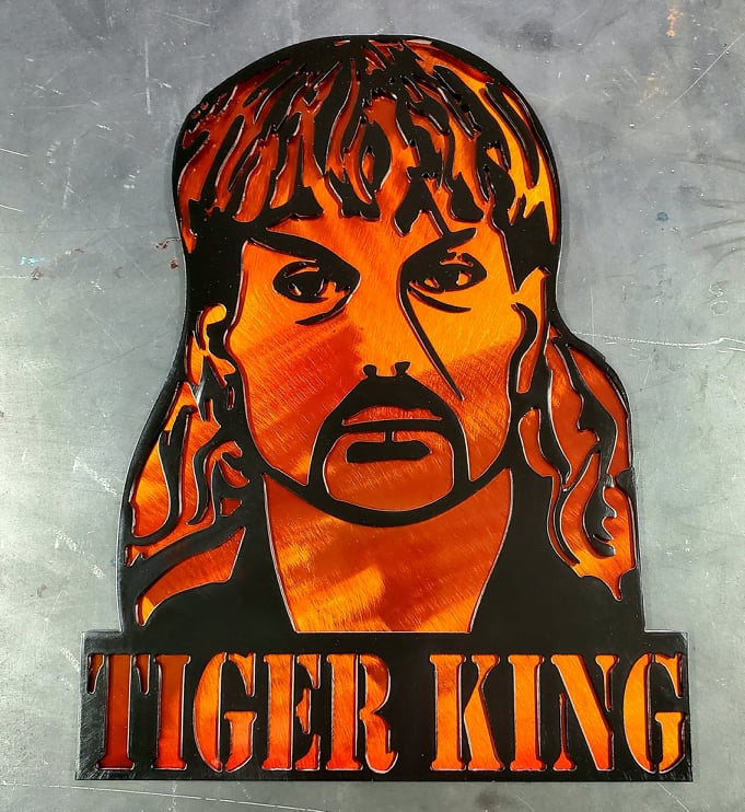 Tiger King Metal Art