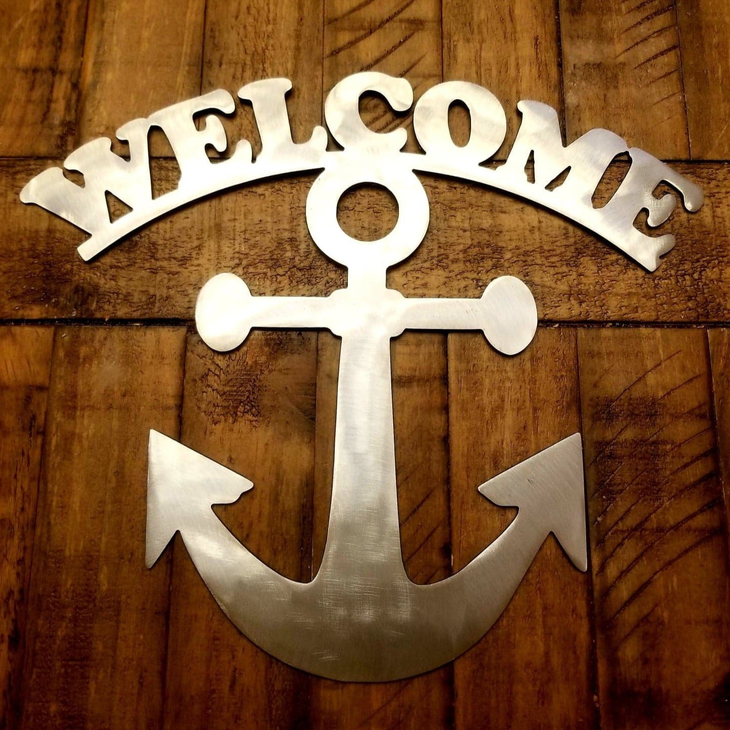 Anchor Welcome Metal Art