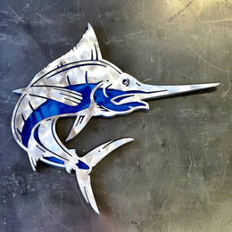 Blue Marlin Metal Wall Art