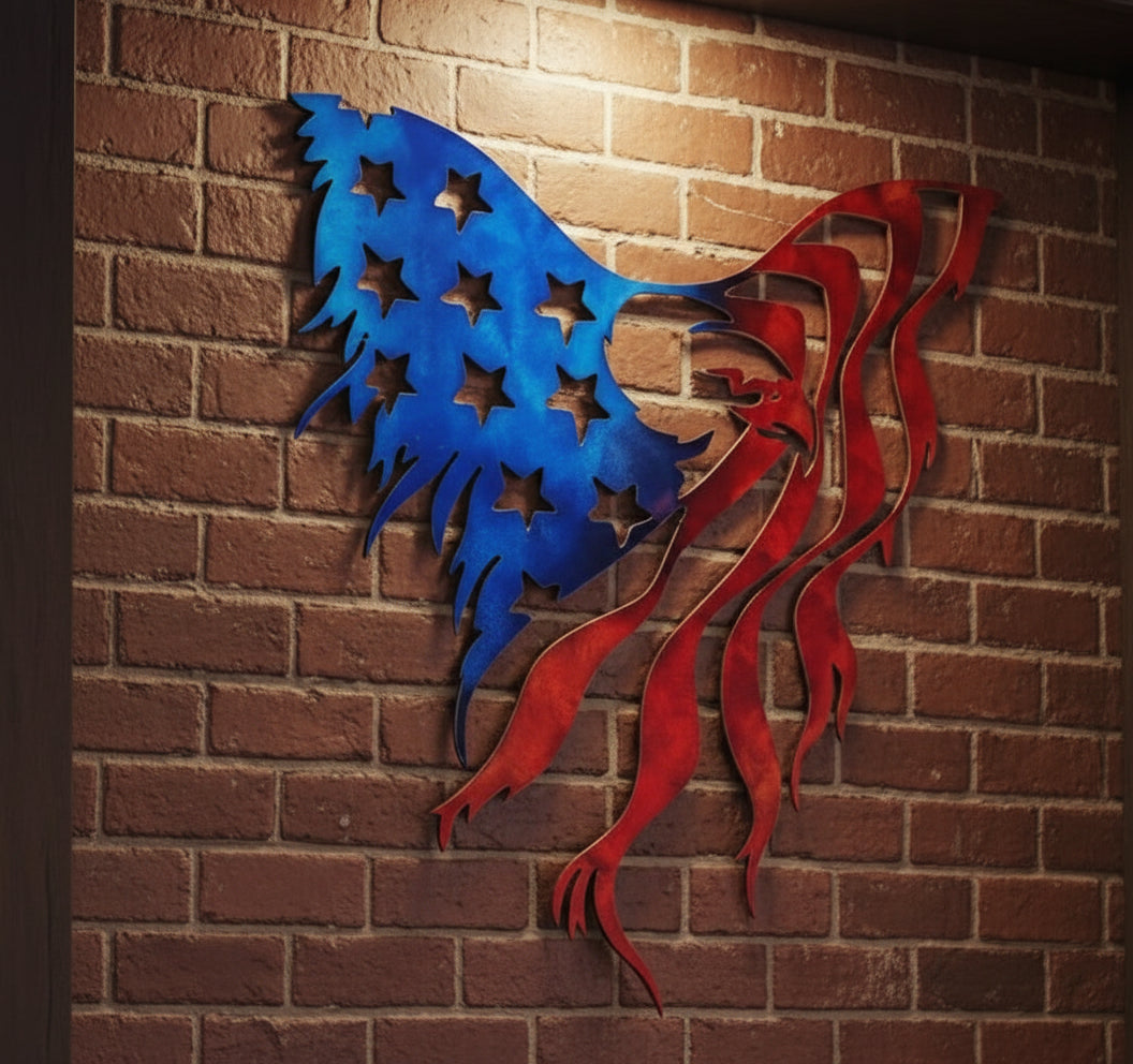 American Eagle America Flag USA Metal Art Wall Decor Fabrication Welding Welder Annapolis Maryland Custom Personalized Gift