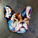 French Bulldog Frenchie Dog Portrait Metal Art Home Decor Wall Decor Fabrication Welding Welder Annapolis Maryland Custom Personalized Gift